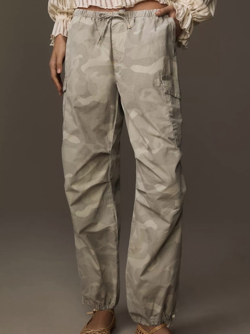 New Pilcro Printed Came Parachute Pants 3 XL streetwear casual